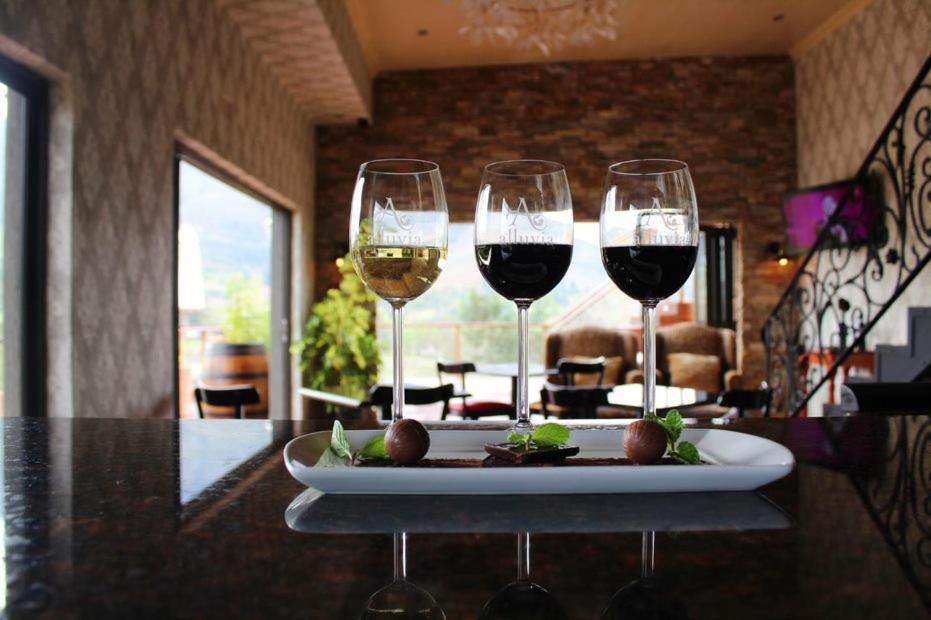 Alluvia Boutique Winery & Luxury Accommodation สเตลเลนบอช ภายนอก รูปภาพ Wine tasting